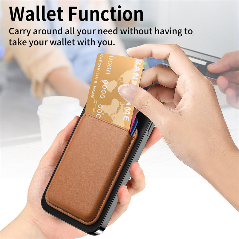 Portable PU Leather Magsafe Card Slot for Mobile Phone