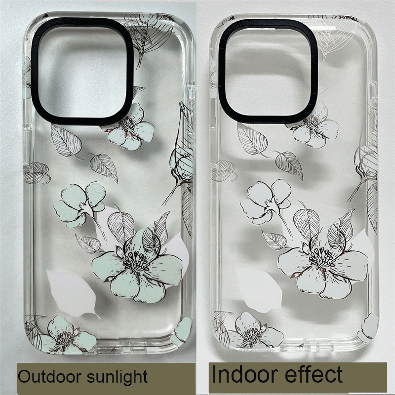 UV Rays Sensitive Color Changing Flowers IMD Case