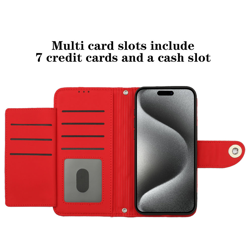 Rhombus Folio Card Wallet Kickstand PU Leather Case