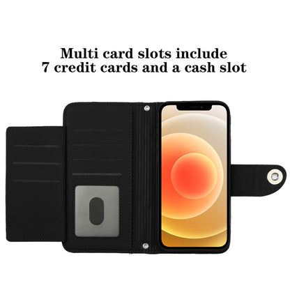 Rhombus Folio Card Wallet Kickstand PU Leather Case