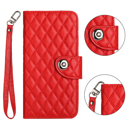 Rhombus Folio Card Wallet Kickstand PU Leather Case