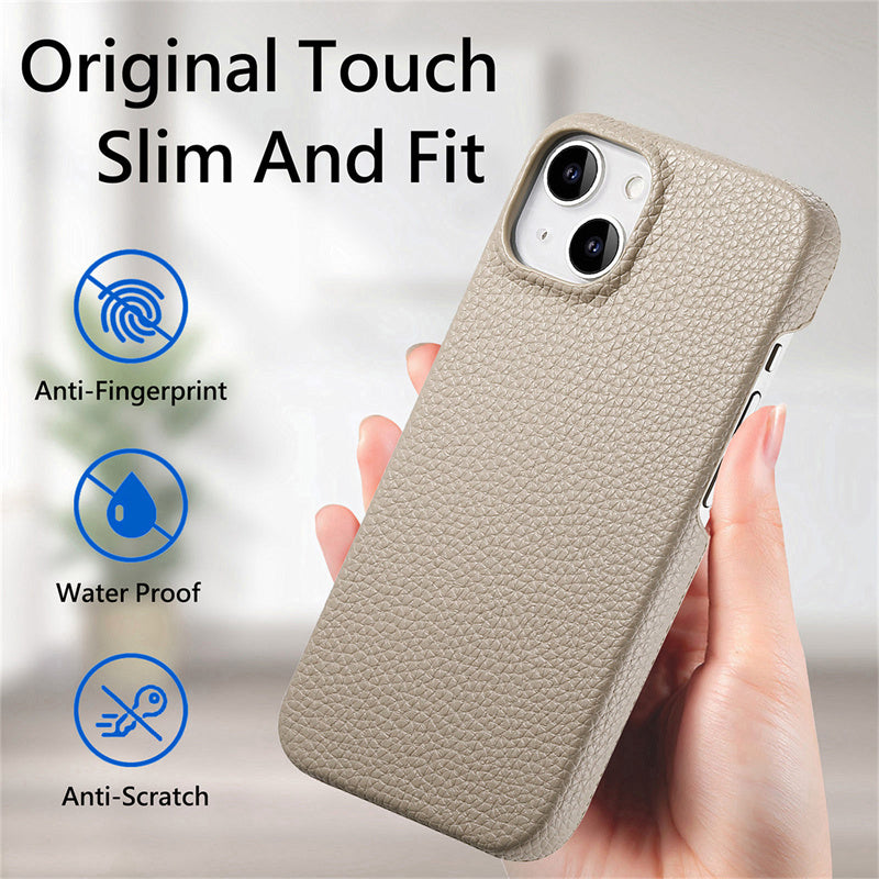 Slim Lychee Pattern PU Leather Case