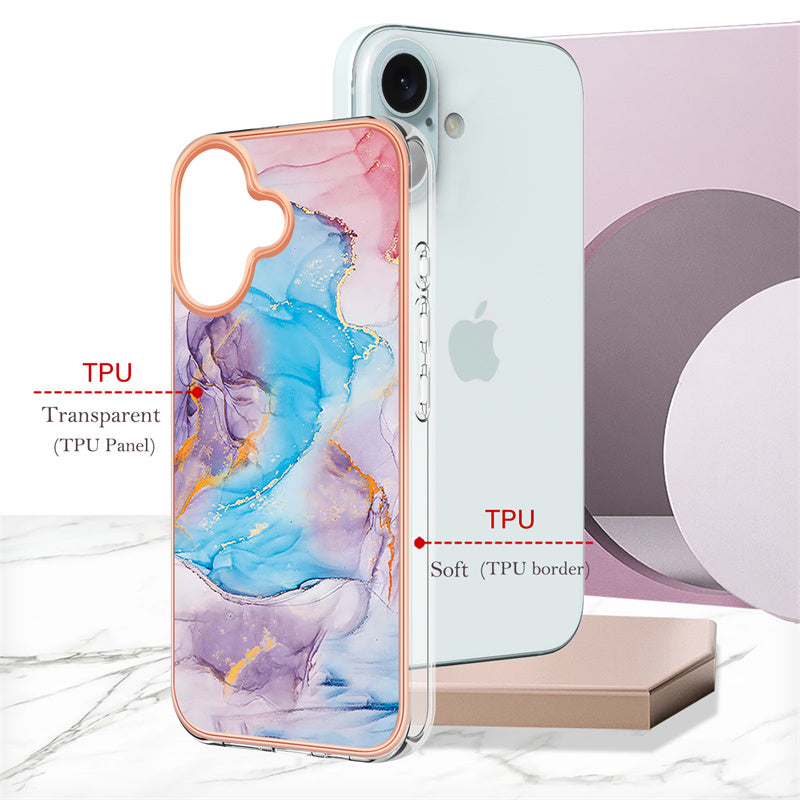 Marble Pattern Electroplating IMD TPU Case