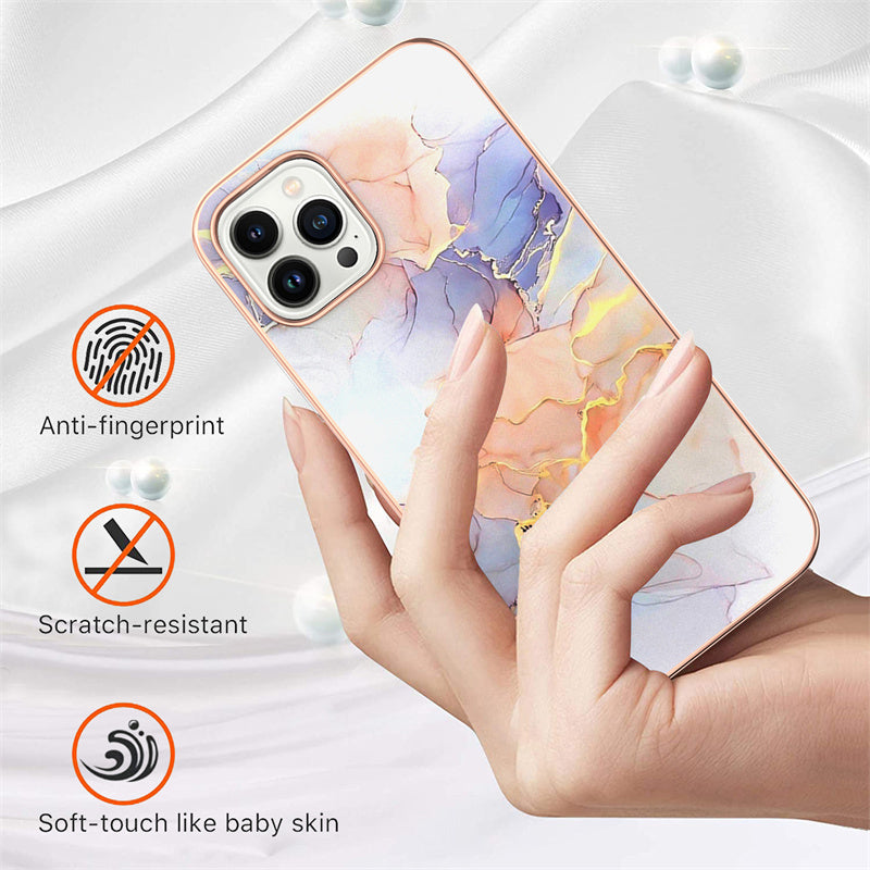 Marble Pattern Electroplating IMD TPU Case