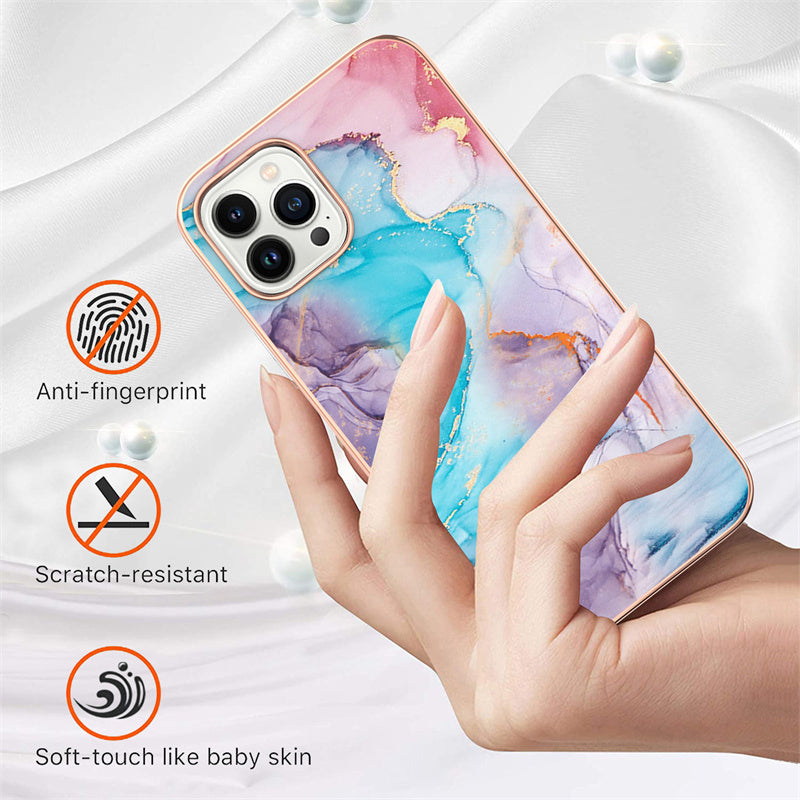 Marble Pattern Electroplating IMD TPU Case