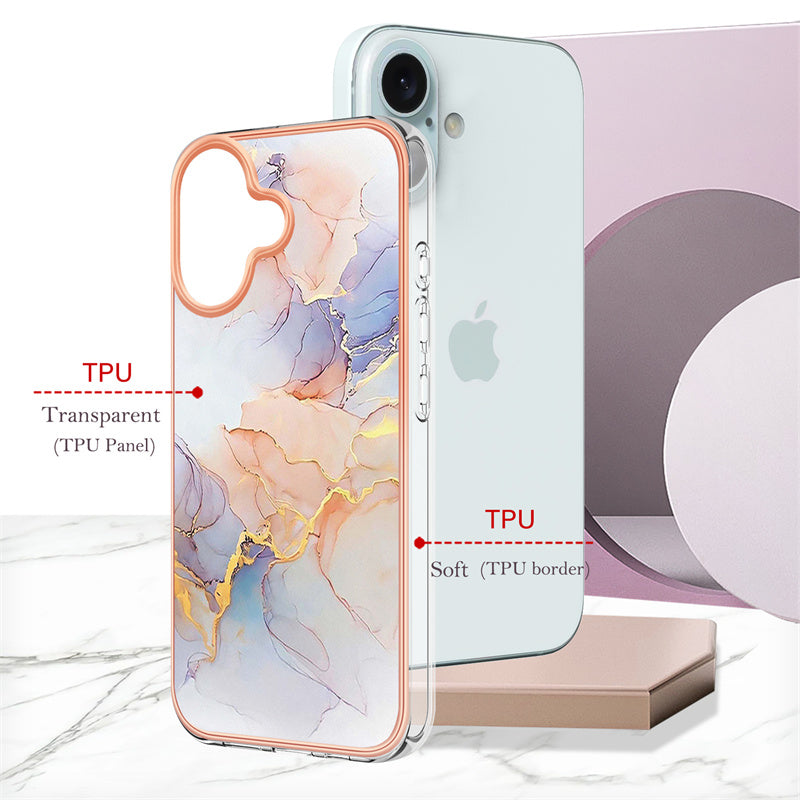 Marble Pattern Electroplating IMD TPU Case