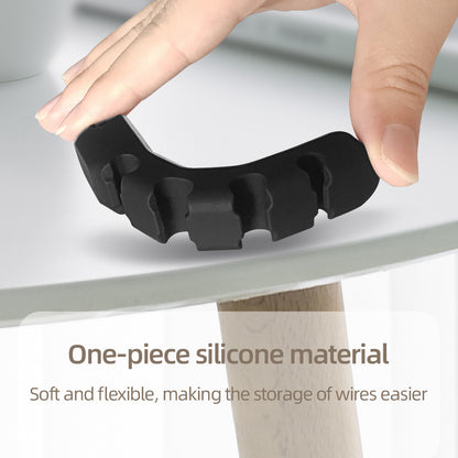 Self-adhesive Silicone Cable Organizer for Electronic Cables