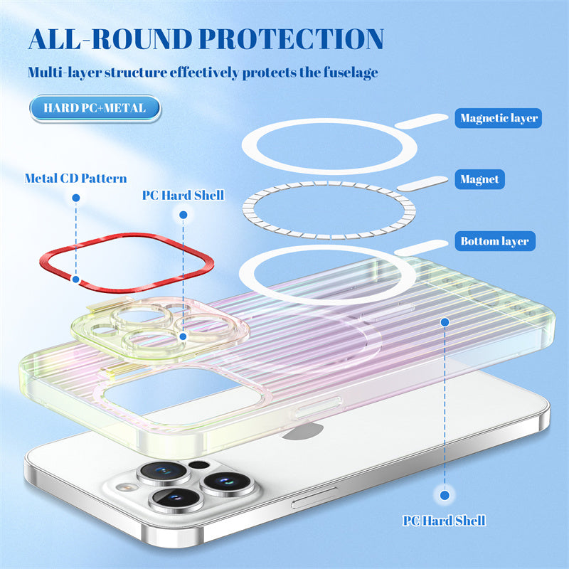 Camera Ring Stand Gradient Color MagSafe Case