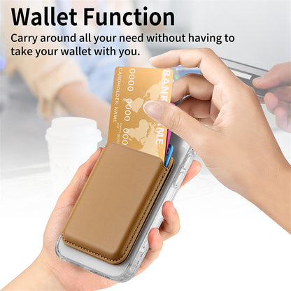 Magnetic PU Card Pouch Adjustable Phone Stand