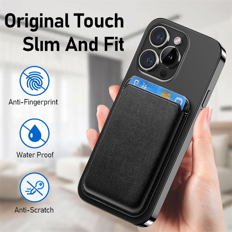 Portable PU Leather Magsafe Card Slot for Mobile Phone