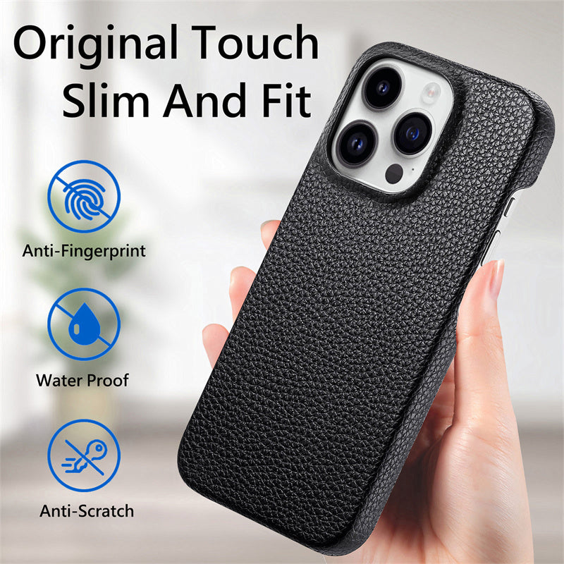 Slim Lychee Pattern PU Leather Case