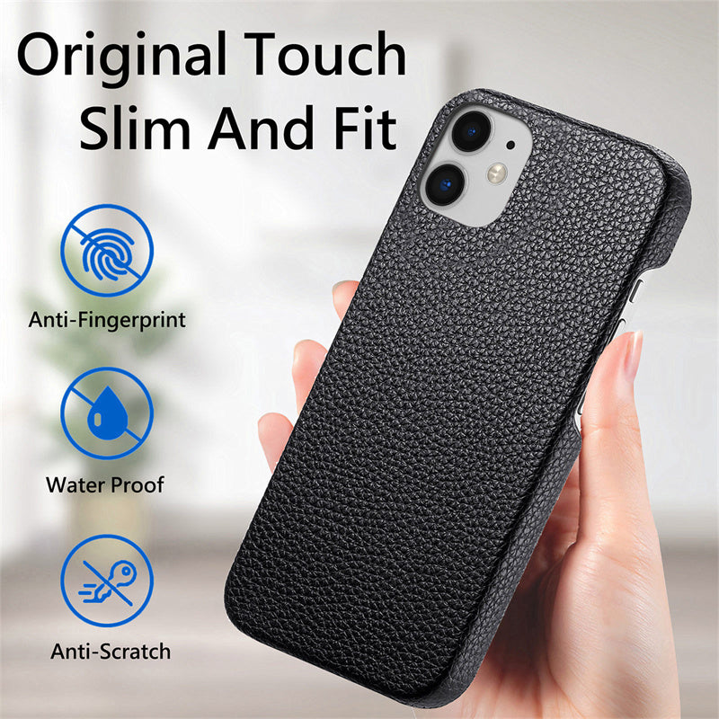 Slim Lychee Pattern PU Leather Case