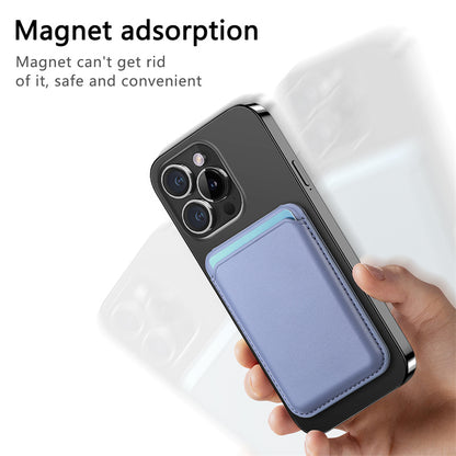 Magnetic PU Card Pouch Adjustable Phone Stand