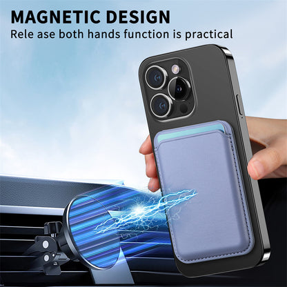 Magnetic PU Card Pouch Adjustable Phone Stand