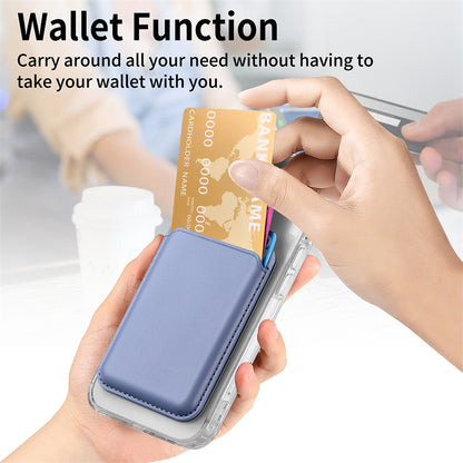 Magnetic PU Card Pouch Adjustable Phone Stand