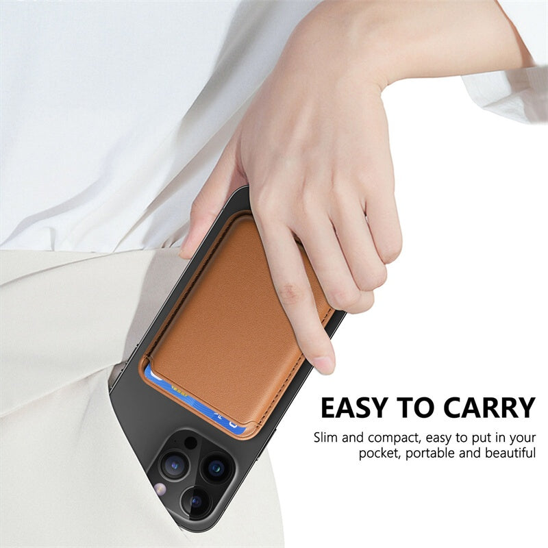 Portable PU Leather Magsafe Card Slot for Mobile Phone