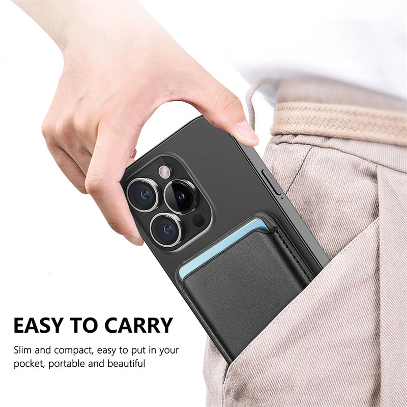 Magnetic PU Card Pouch Adjustable Phone Stand