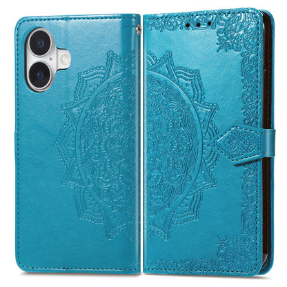 Embossed Mandala Folio Card Holder PU Leather Case