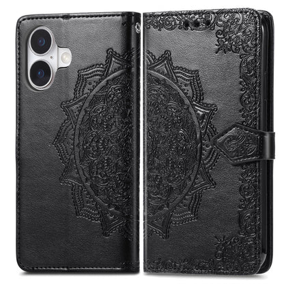 Embossed Mandala Folio Card Holder PU Leather Case