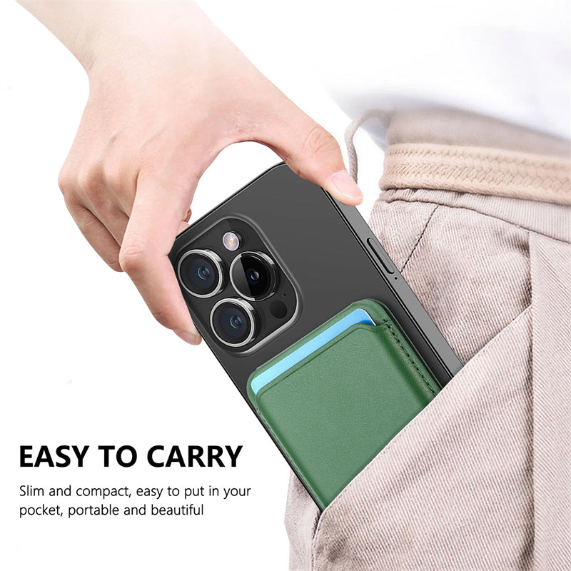 Magnetic PU Card Pouch Adjustable Phone Stand