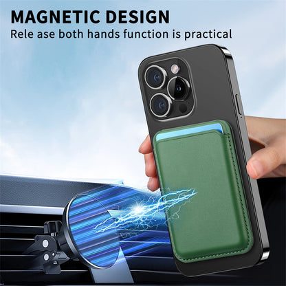 Magnetic PU Card Pouch Adjustable Phone Stand