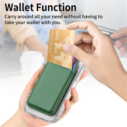 Magnetic PU Card Pouch Adjustable Phone Stand